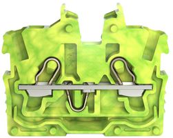 Borne de passage WAGO TOPJOB-S 2050 1mm² 2L avec borne d'extrémité vert/jaune