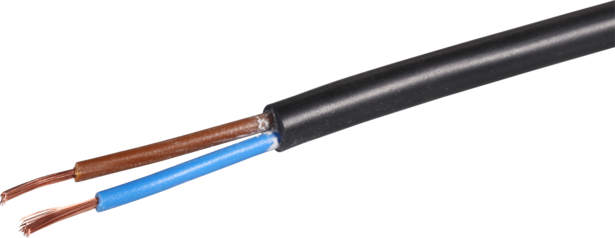 Kabel Tdlr 2×0.75mm² LN schwarz Eca