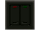 Pulsante KNX RGBW INC MDT BE-GTL20S.01S 2t/4a vetro nero "neutrale"