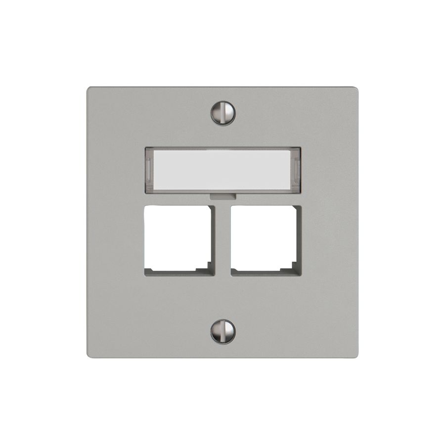 Montageset EDIZIO.liv EASYNET S-One SNAPFIX® gerade 2×RJ45 hgu