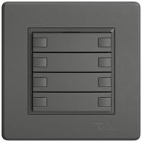 Poussoir universel ENC EDIZIO.liv UNI SNAPFIX® s.LED 4× comm.2T grf