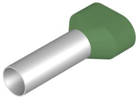 Zwillings-Aderendhülse Weidmüller H isoliert 2×16mm² 25mm grün, lose