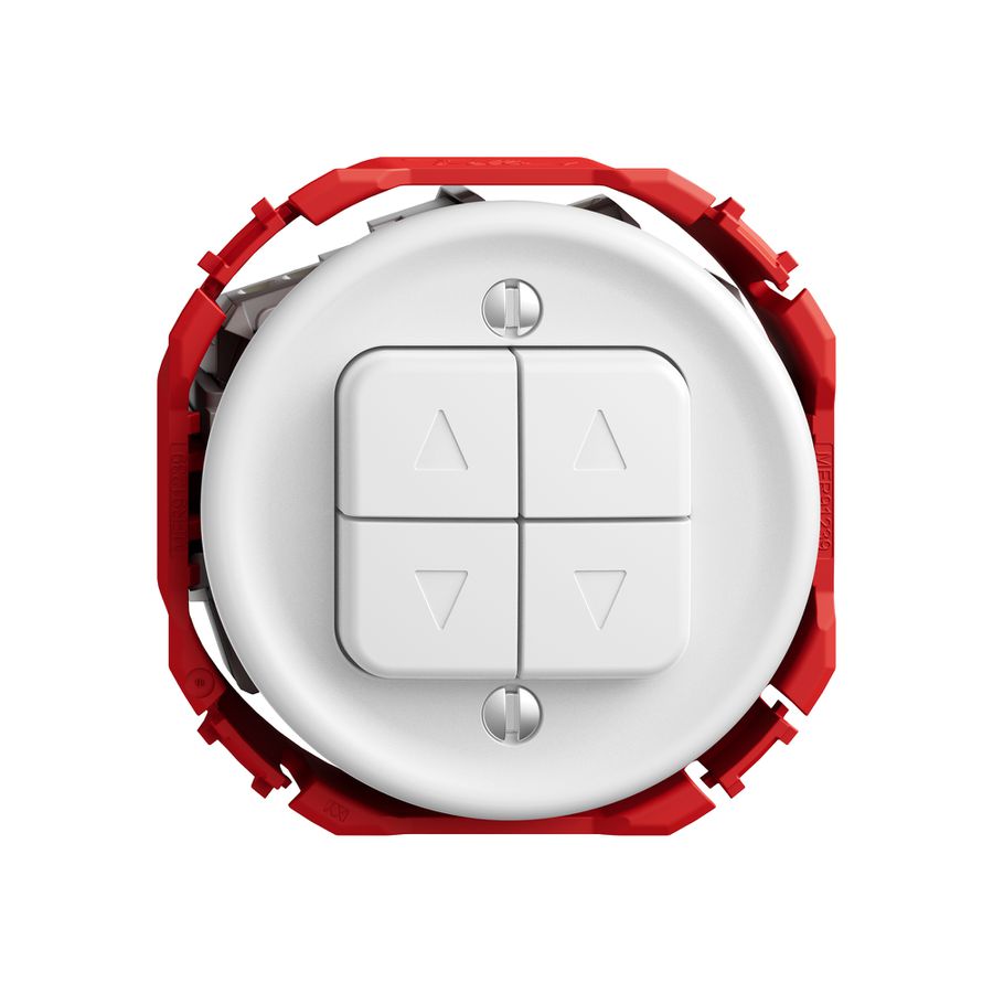 Interruttore p.tapparelle STANDARDdue SNAPFIX® 10A 250V 4 tasto 2 canali bi