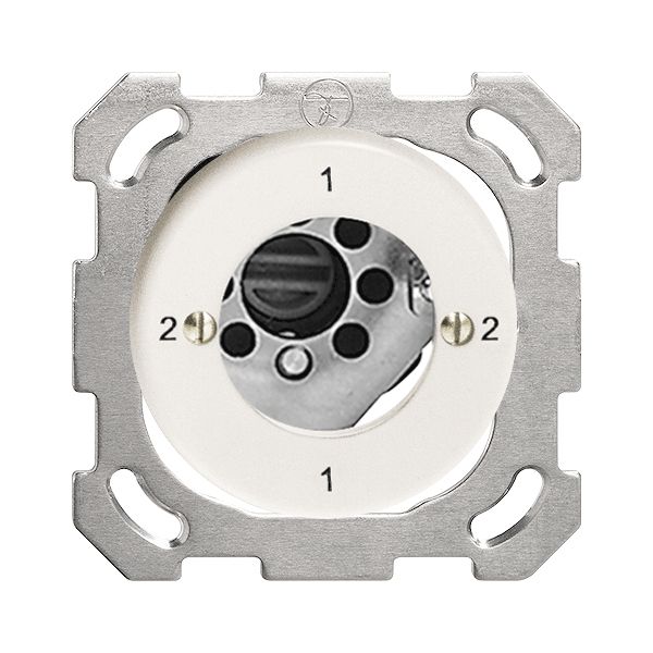 Interrupteur rotatif ENC FH 3/2P blanc pour serrure de sûr. sans cyl.