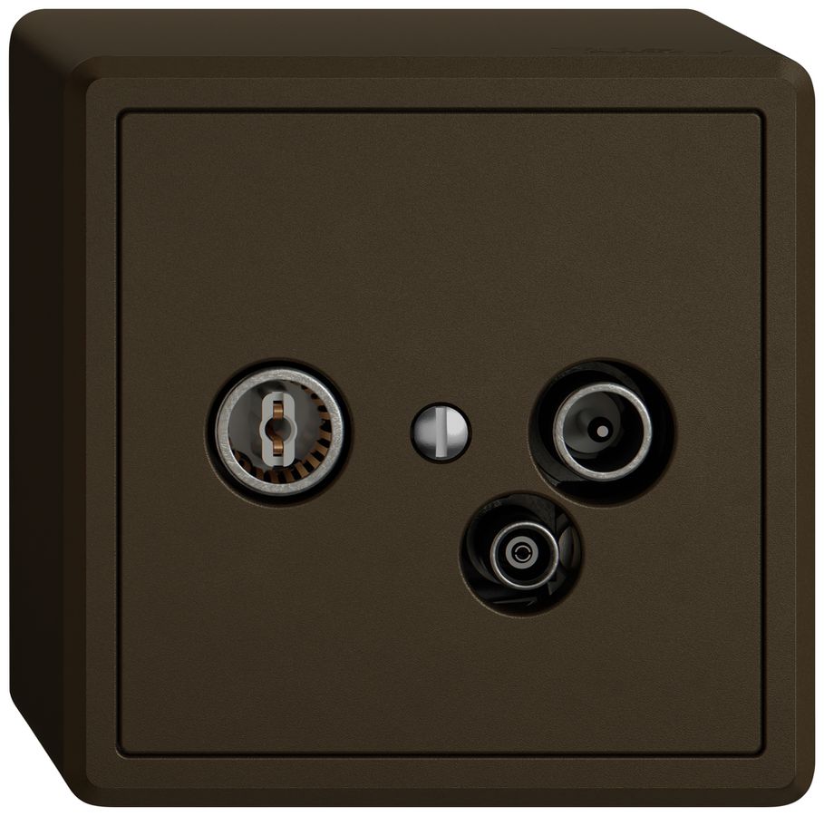 AP-Antennendose TV-R-Daten EDIZIO.liv SNAPFIX® 4dB br