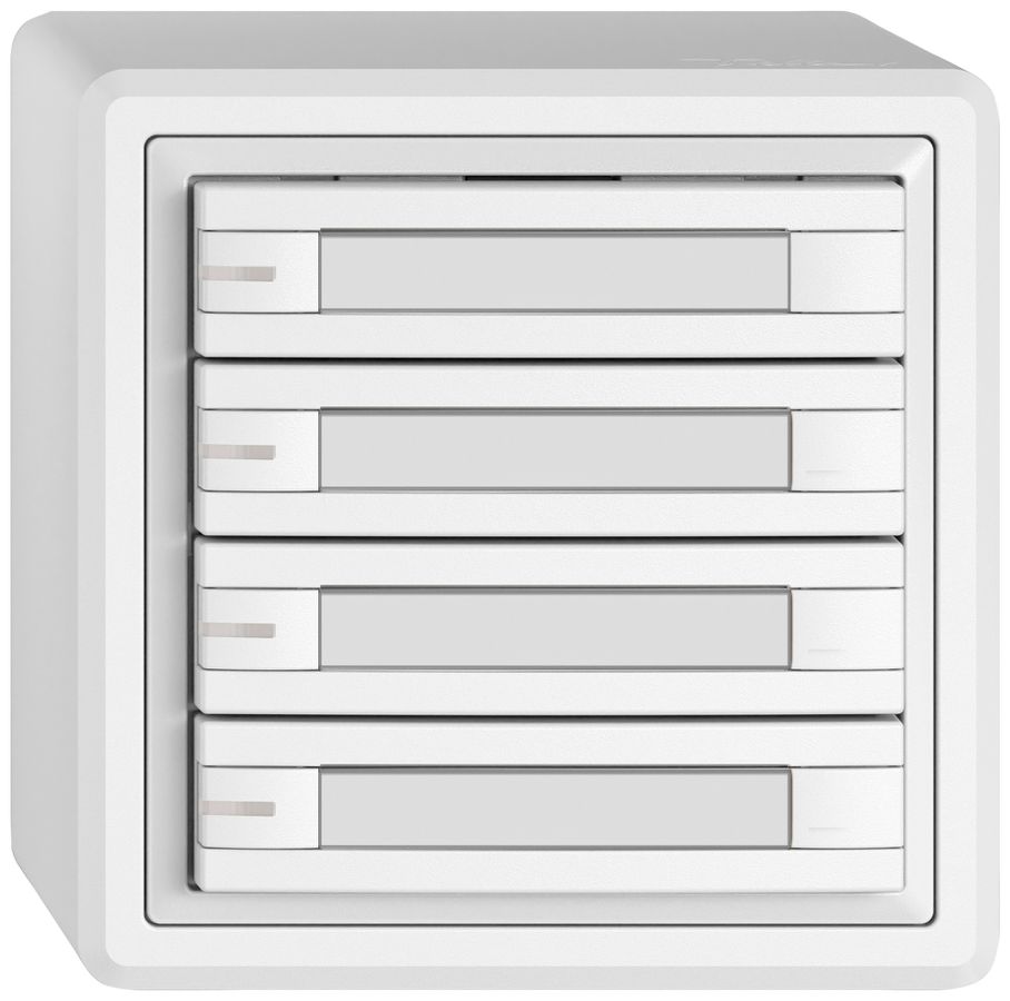 Poussoir KNX RGB AP EDIZIO.liv SNAPFIX® capteur temp.RGB-LED étiqu.4×com.2T bc