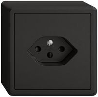 AP-Steckdose EDIZIO.liv SNAPFIX® 1×T13 mit Shutter sz