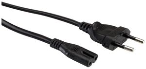 Apparatekabel VALUE T26 → C7 2×0.75mm² 250VAC/2.5A schwarz 5m