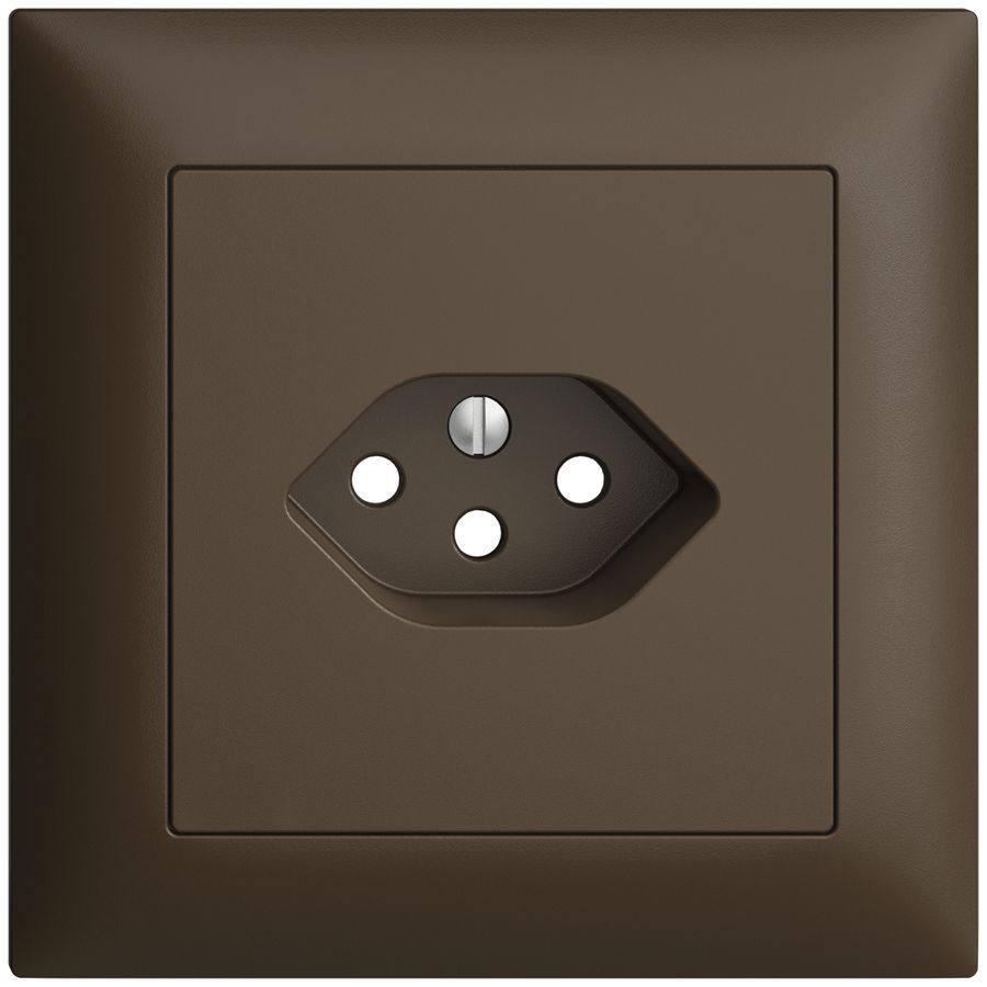 UP-Frontset EDIZIOdue coffee 88×88mm 1×T13 mit Shutter