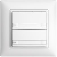 UP-Taster KNX 2-fach EDIZIOdue colore weiss RGB mit LED mit Papiereinlage