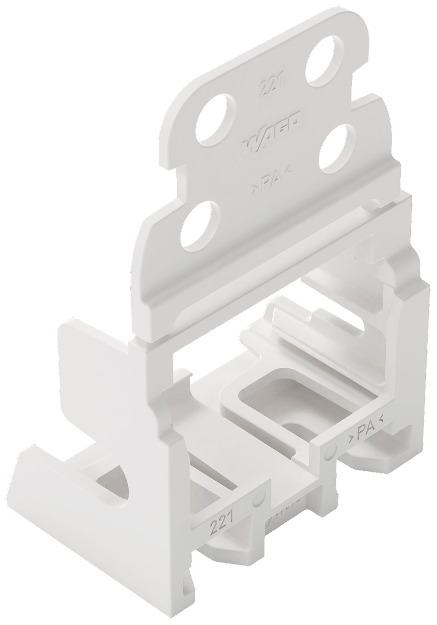 Adaptateur de fixation WAGO a.décharge de traction p.10×4mm² latérale bc
