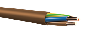 Installationskabel FE0 3×1.5mm² LNPE braun Dca