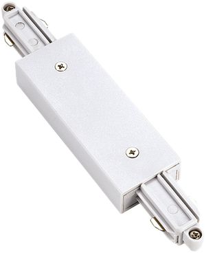 Längsverbinder SLV für 1-Phasen Stromschiene, mit Einspeisung weiss