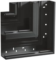 Angle plat Hager BR 65×210mm couvercles 2×80mm noir
