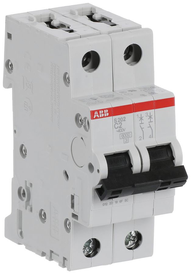 Leitungsschutzschalter ABB S202-C2 2A C 6kA