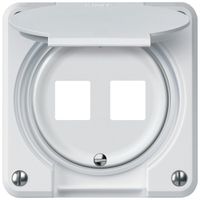 Kit de montage robusto droit pour 2 douilles 86×86mm blanc