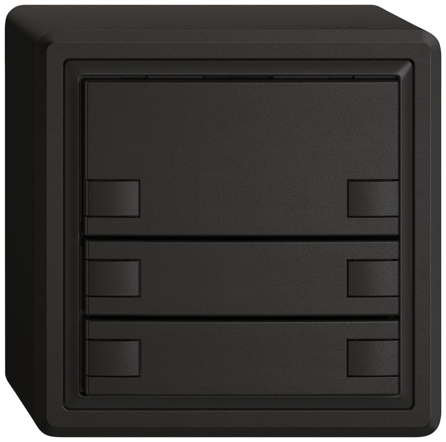 Pulsante universale AP EDIZIO.liv UNI SNAPFIX® s.LED 3× com.2T ne