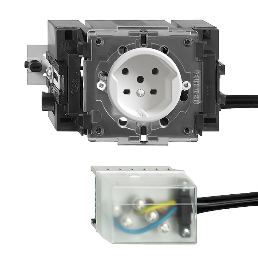 Presa INS FH T15 bianco 49…69mm per cavo piatto Ecobus p