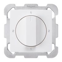 UP-Drehschalter kallysto 3/1L weiss mit Drehgriff