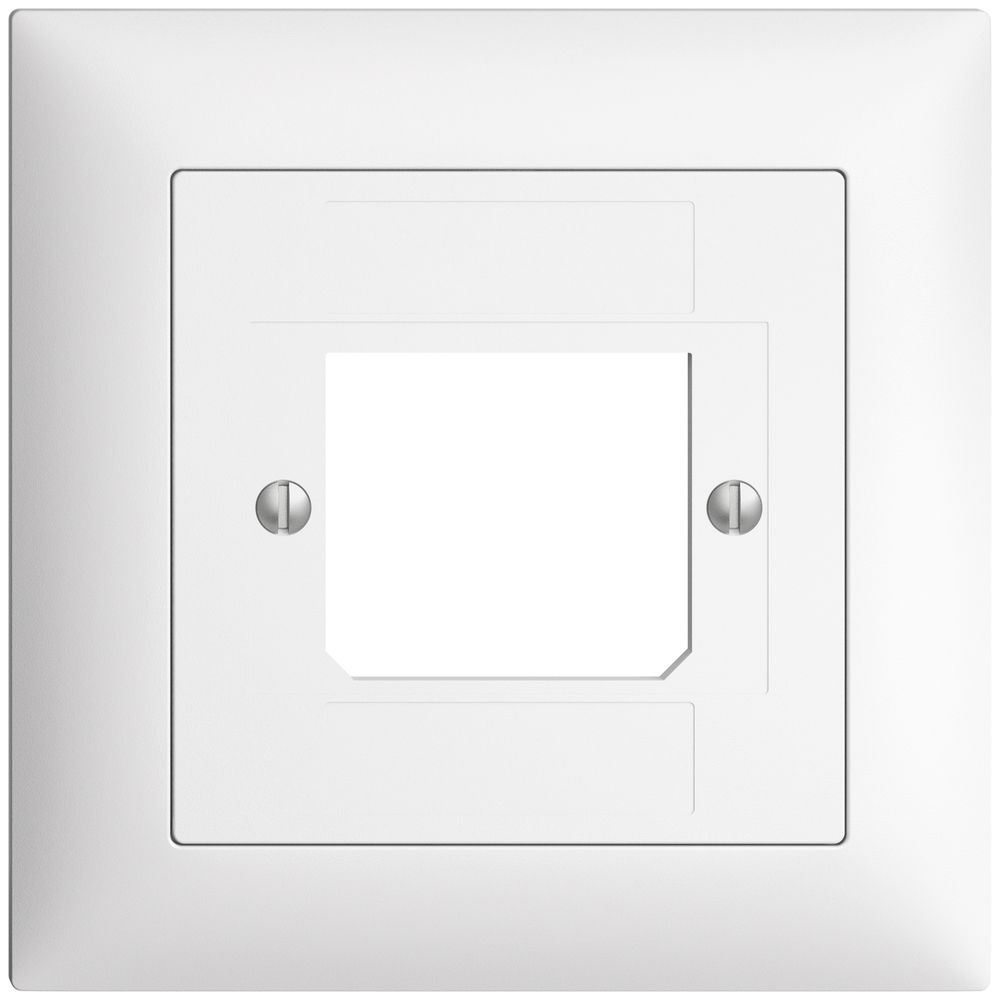 Kit frontal EDIZIOdue blanc 88×88mm 1×TT 3×RJ