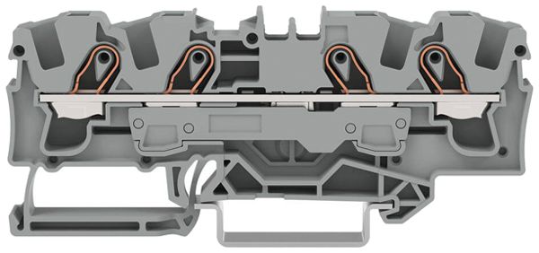 Borne de passage joignable WAGO TOPJOB S 6mm² 41A 800V Push-in 4×1 DIN35 ora