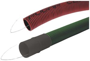 Tubo di protezione cavi PE con filo 140mm rosso