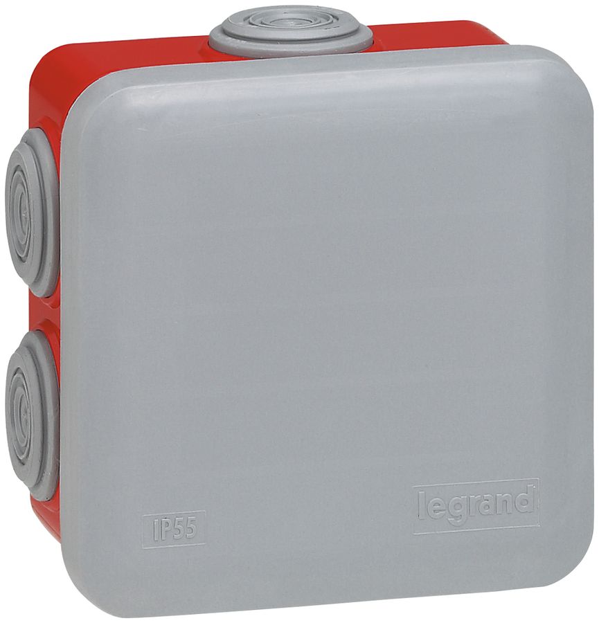 AP-Abzweigdose PLEXO 80×80mm leer rot