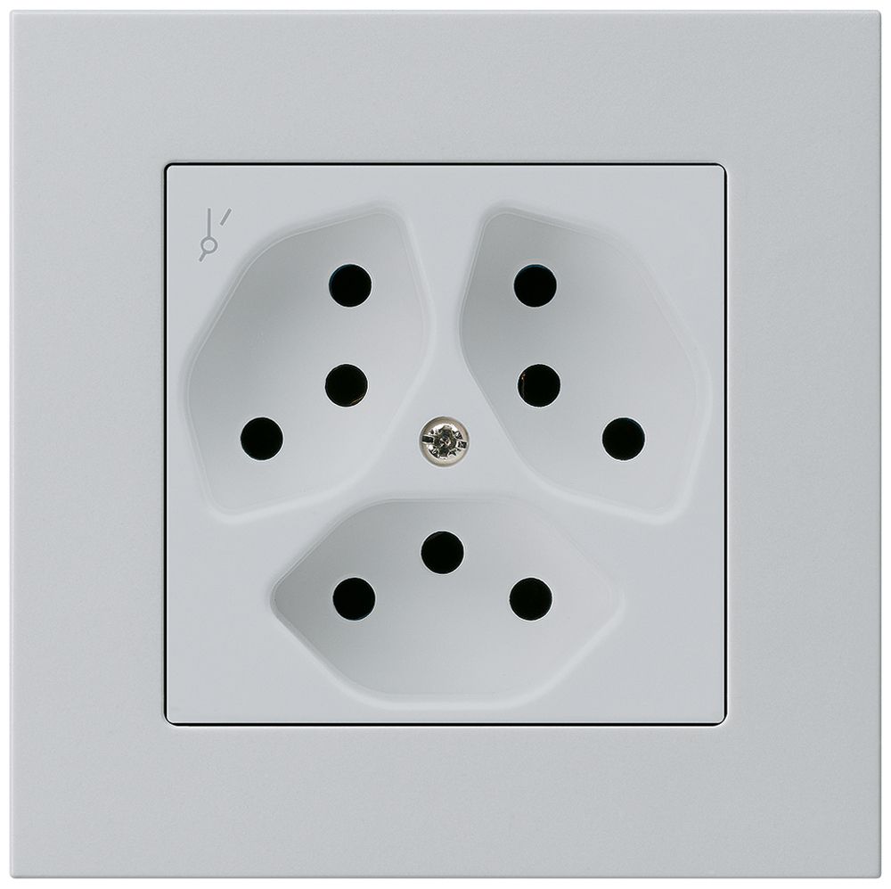 UP-Steckdose kallysto.pro 3×T13/1S hellgrau