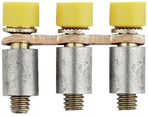 Querverbinder Weidmüller Q WDL2.5S geschraubt 3L Raster 6.1mm isoliert 24A gelb