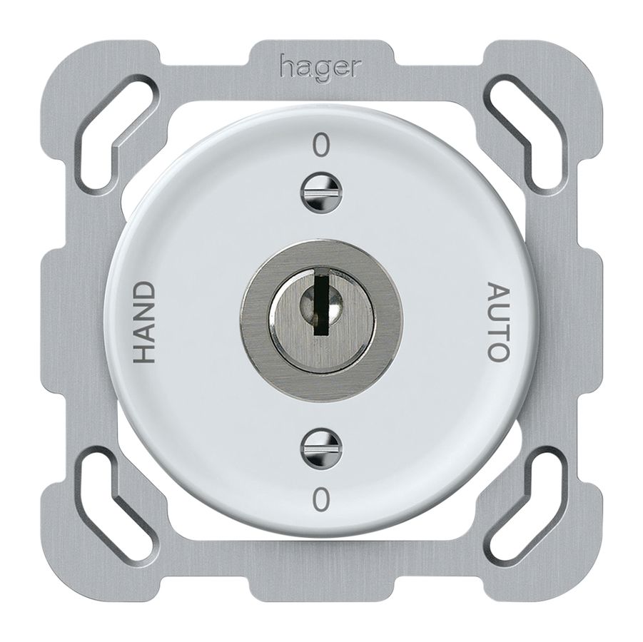 Interruttore a chiave INC origin comm.2/1L 16A 250V 0-AUTO-0-HAND 77×77mm bi