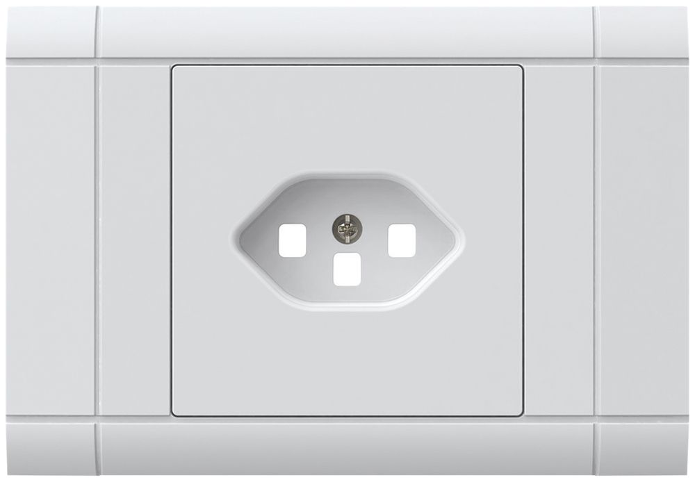 EB-Frontset kallysto für Einbausteckdose 1×Typ 23 Abdeckrahmen steckbar weiss