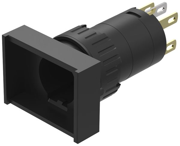 Allogiamento per pulsante luminoso EAO 31 1NO 1NC salda./spina 18×24mm bloccagg.