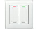 Pulsante KNX RGBW INC MDT BE-GTL20W.01 2t/4a vetro bianco "neutrale"