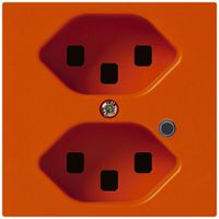 Prise Hager kallysto 2×T23 illuminé A orange