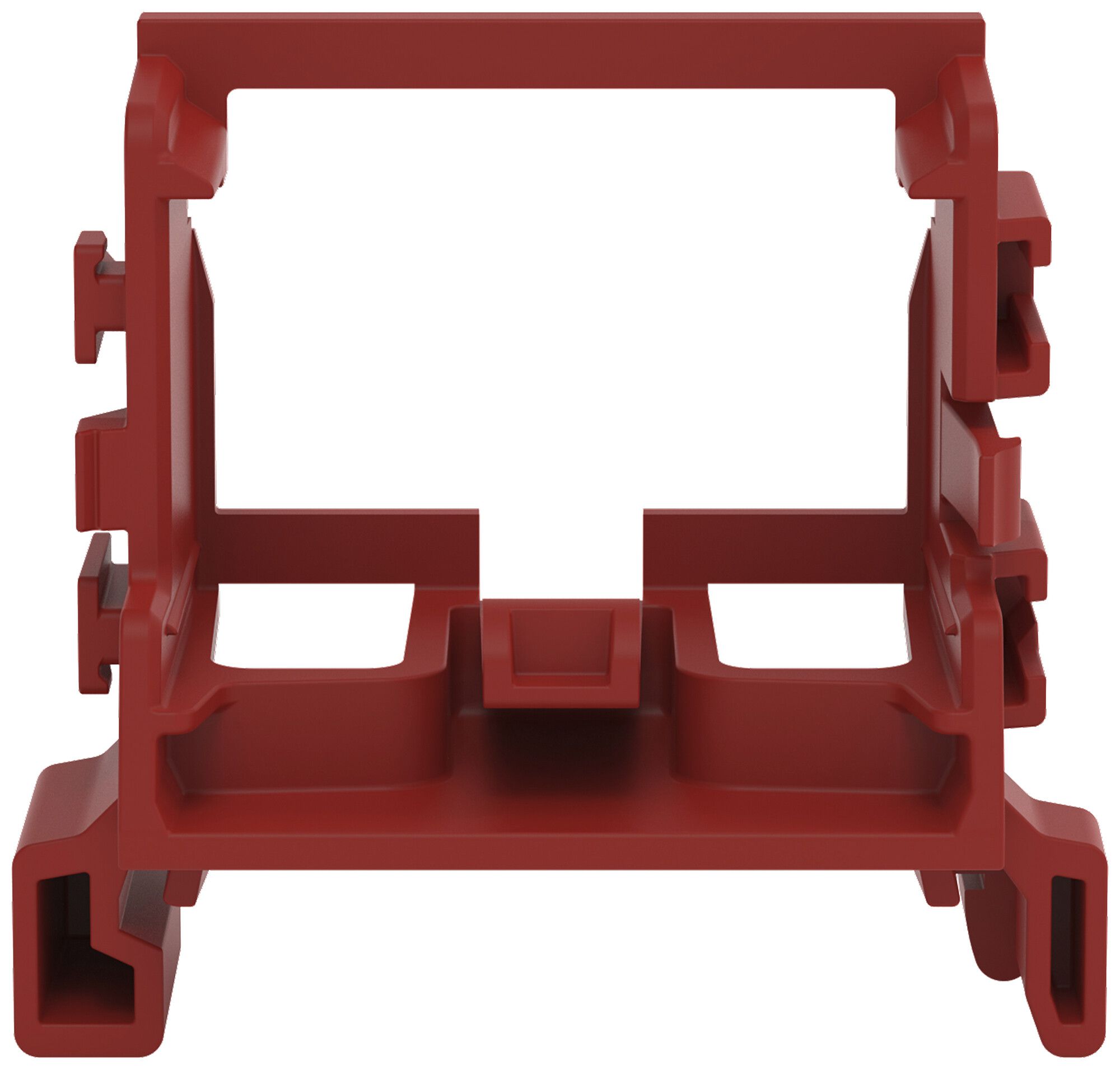 Befestigungsadapter WAGO 221 ohne Zugentlastung 10L×4mm² TH35 rot