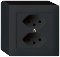 AP-Steckdose kallysto 2×T13 schwarz