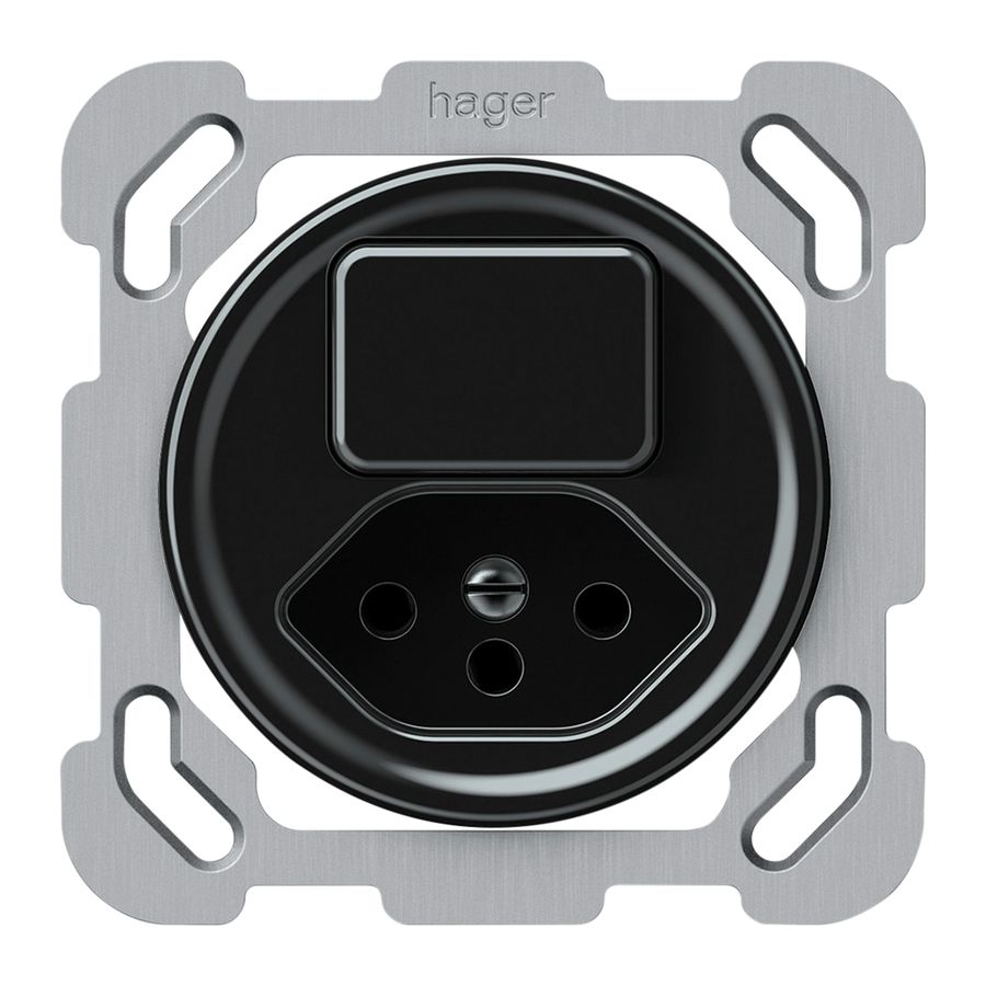 UP-Kombination origin 1×Taste 1CO+T13 1P 0<1 10A 230V 77×77mm schwarz