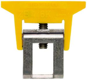 Vite staffa Weidmüller ZB 4/6K GE/GN per barra collectrice, PA verde/giallo