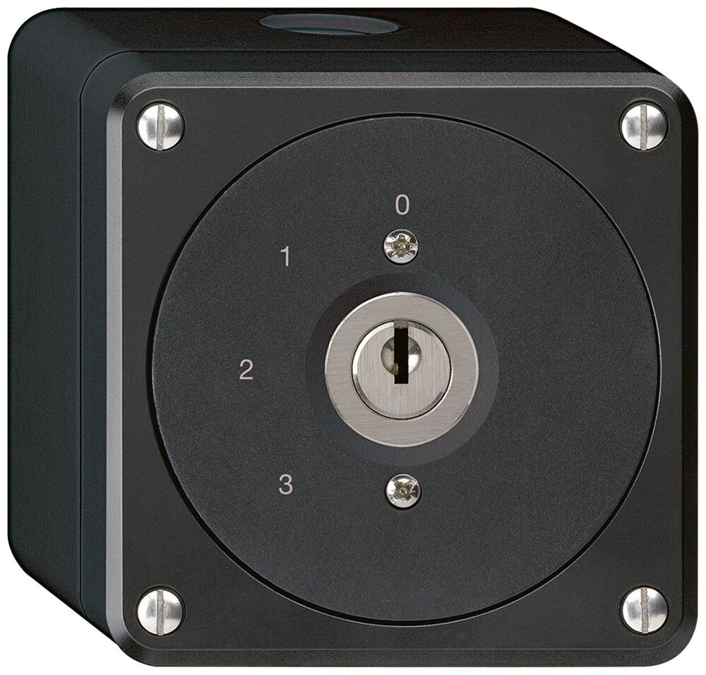 AP-Schlüsselschalter robusto ohne Klappdeckel 5/1P schwarz