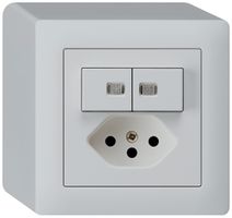 AP-Leuchtkombination 3/1P+A-R+T13 hellgrau kallysto 2 Linsen