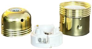 Portalampada Elektrogros portalampada a vite E27 ottonato