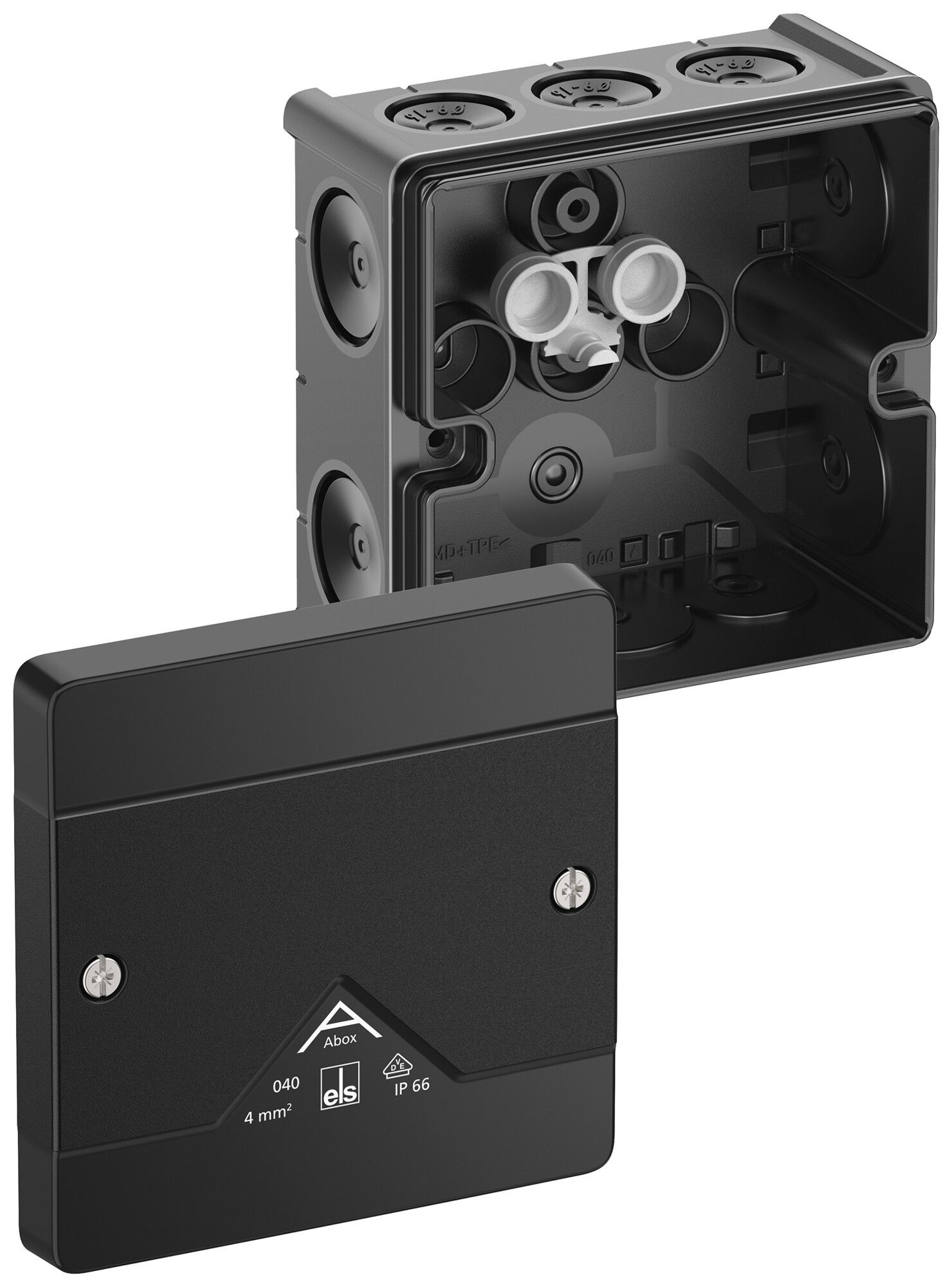 Scatola di derivazione AP Spelsberg Abox 040-L/sw 102×102×57mm IP66 ne