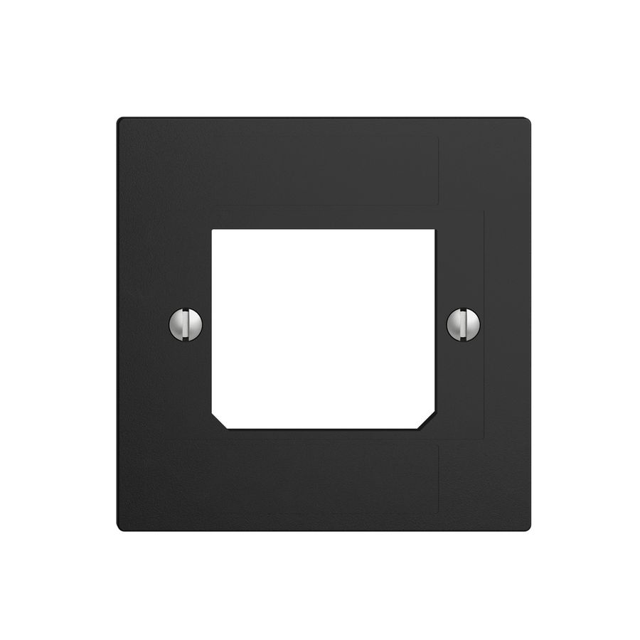 Placca frontale ITplus ADSL EDIZIOdue nero 3×RJ/1×T+T