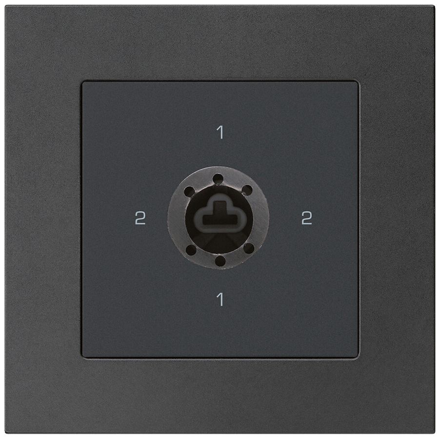 Interruttore rotativo INC kallysto.pro 3/1L nero per serratura senza cilindro