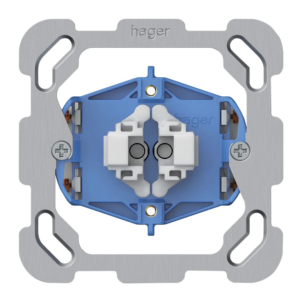 UP-Leuchtdruckschalter Hager Sch 1 (3+3) 1×LED 77×77mm