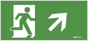 Pictogramme DOTLUX a.flèche diagonale vers le haut à droite p.EXITflat