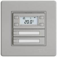 Poussoir RTH ENC EDIZIO.liv SNAPFIX® a.RGB-LED étiqu.2×touches comm.1T grc