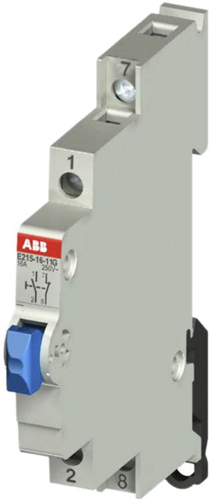 Pulsante INS ABB 250V 16A 1n/nc blu