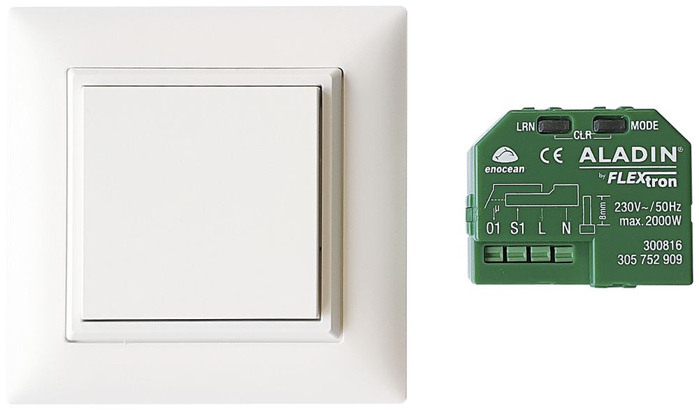 RF-Installationsset 2 ALADIN, 1×Taster + 1×Schaltaktor