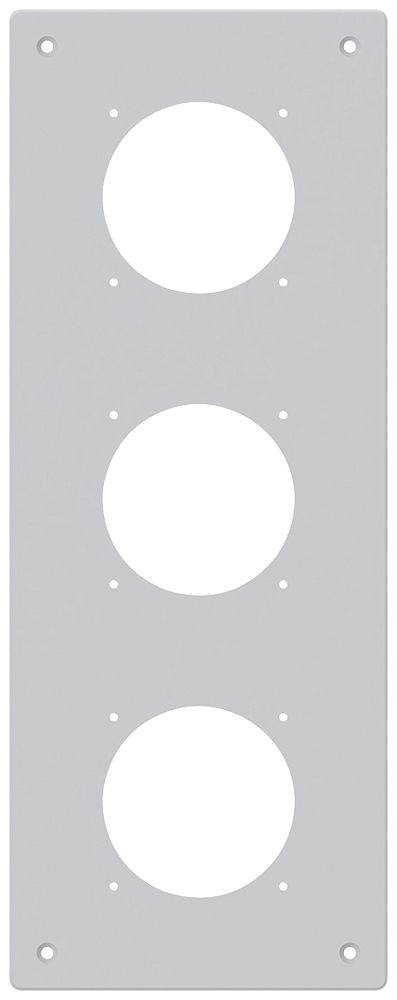 UP-Montageplatte robusto 3×1 Aluminium, grau